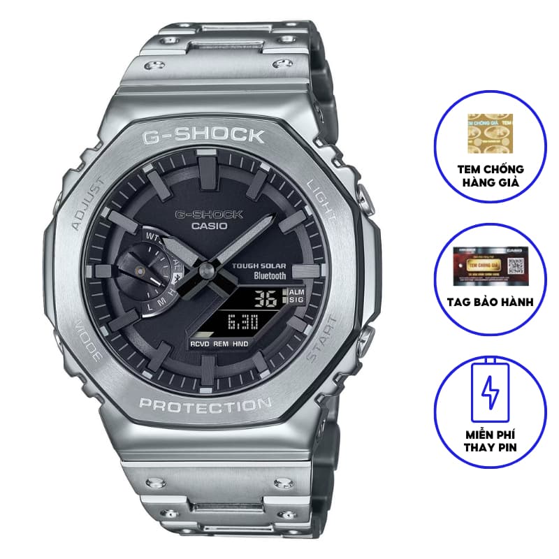 Đồng Hồ Casio Nam Dây Thép Không Ghỉ Chính Hãng G-SHOCK GM-B2100D-1A